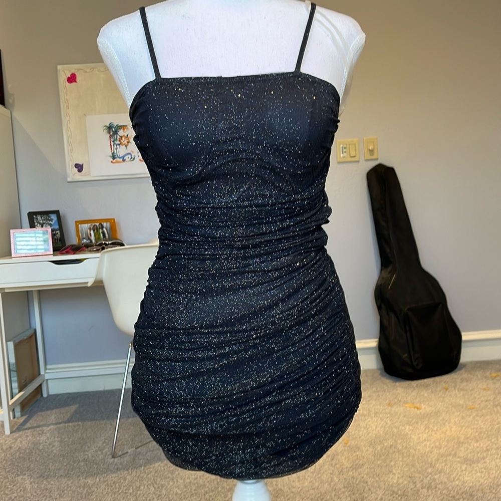 black sparkly dress
